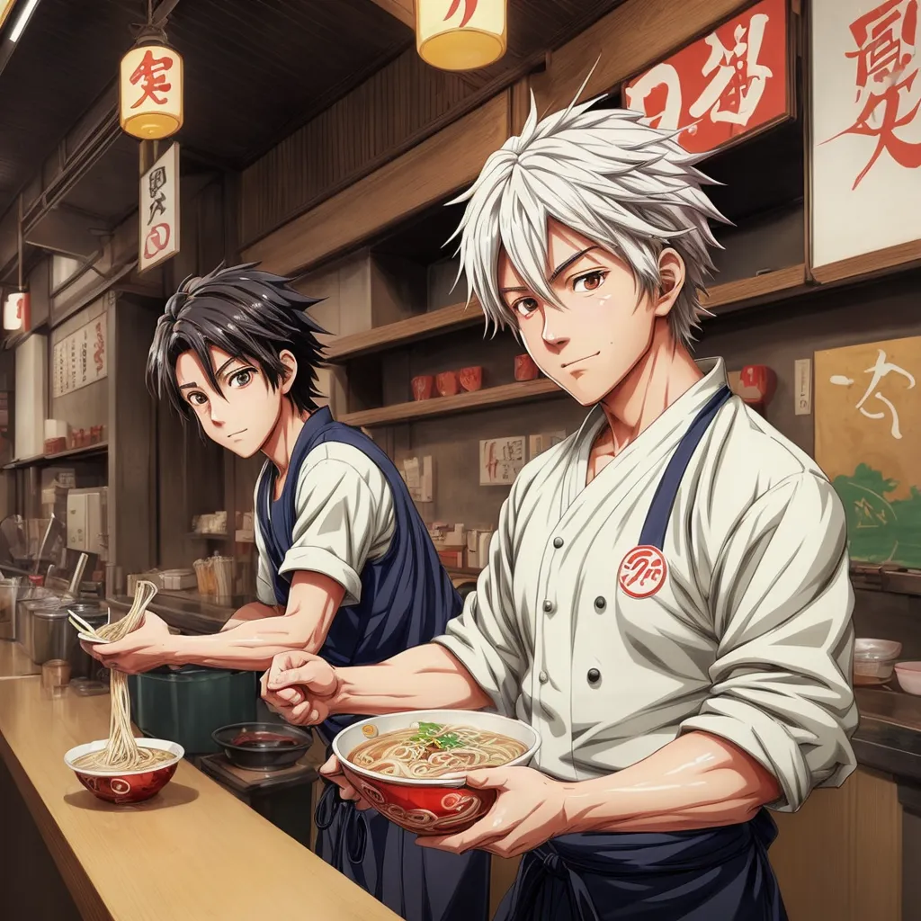 ramen shop with boys