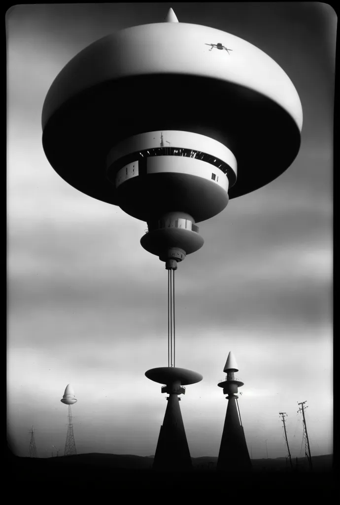 vintage surreal ufo